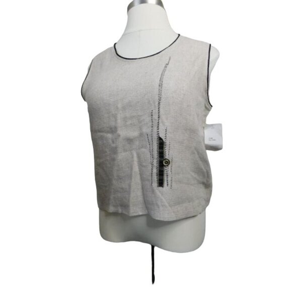 K.d. Spring Size XL Boho Designer Natural Black Tank Style Top NWT - Picture 2 of 2